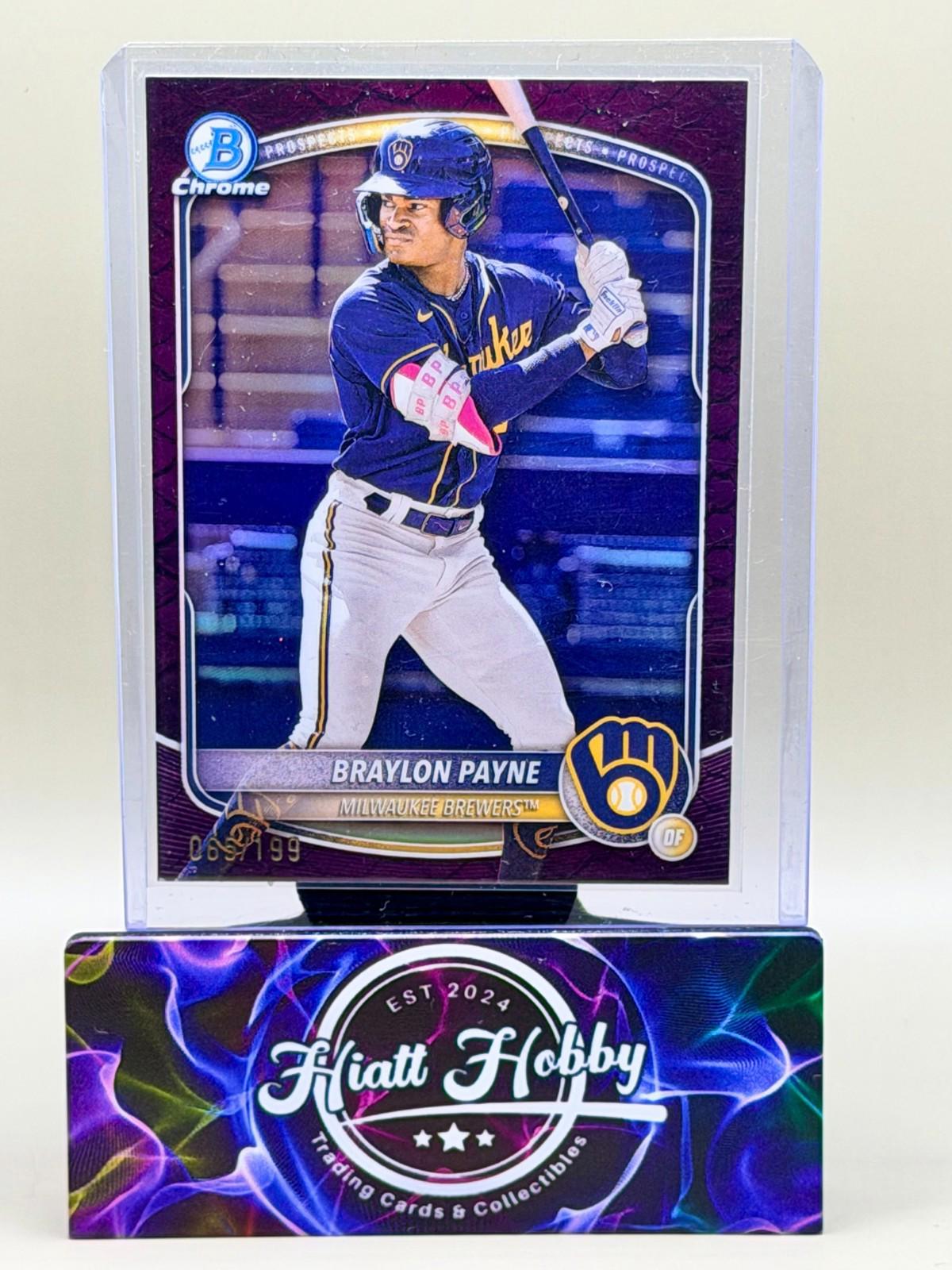 2025 Bowman Chrome - Braylon Payne #BCP-148 - Purple Reptillian /199 (RC)