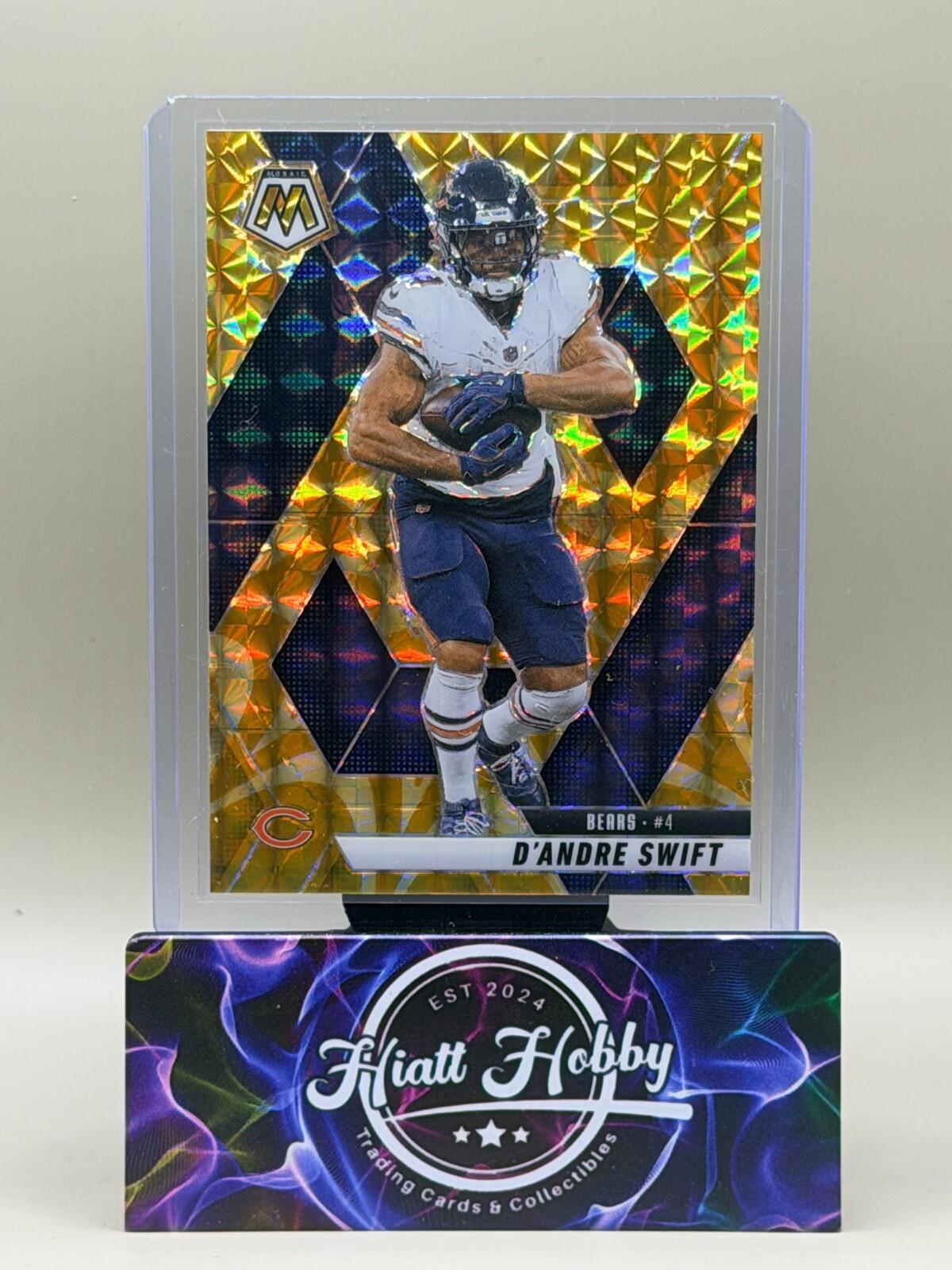 2025 Panini Mosaic Football - #213 D'Andre Swift - Reactive Yellow Mosaic