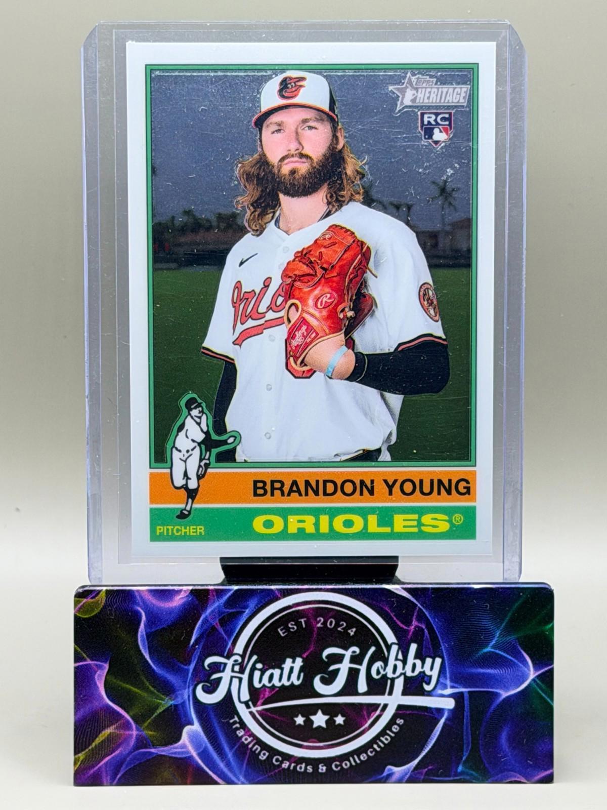 2025 Topps Heritage High Number - Brandon Young #676 - Chrome (RC)