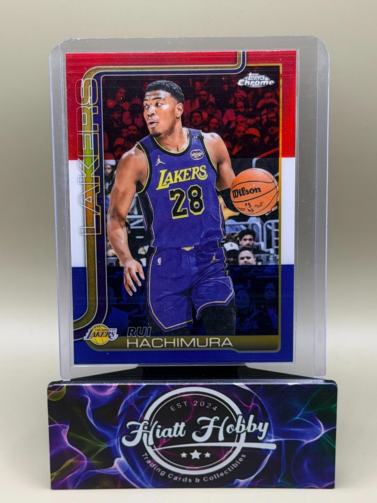 2025-26 Topps Chrome - Rui Hachimura #148 Red White & Blue Refractor