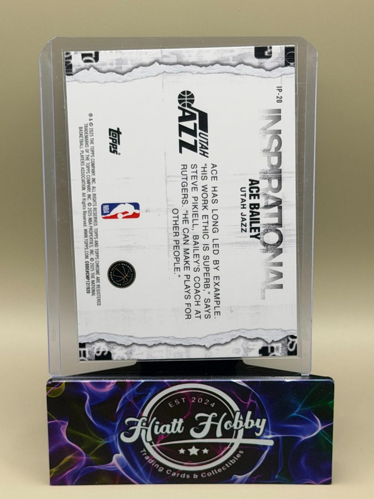 2025-26 Topps Chrome - Inspirational Ace Bailey #IP-20 (RC)