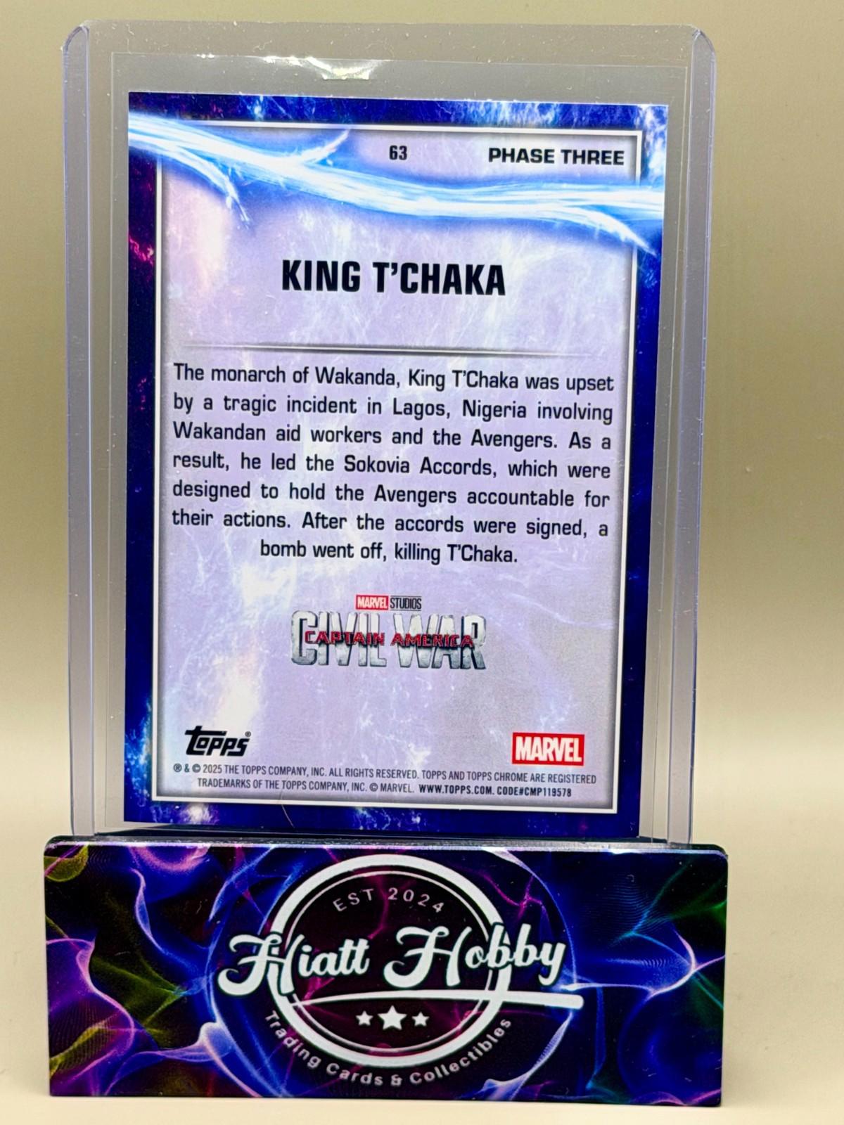 2025 Topps Chrome Marvel Studios - King T'Chaka #63 - Green /199