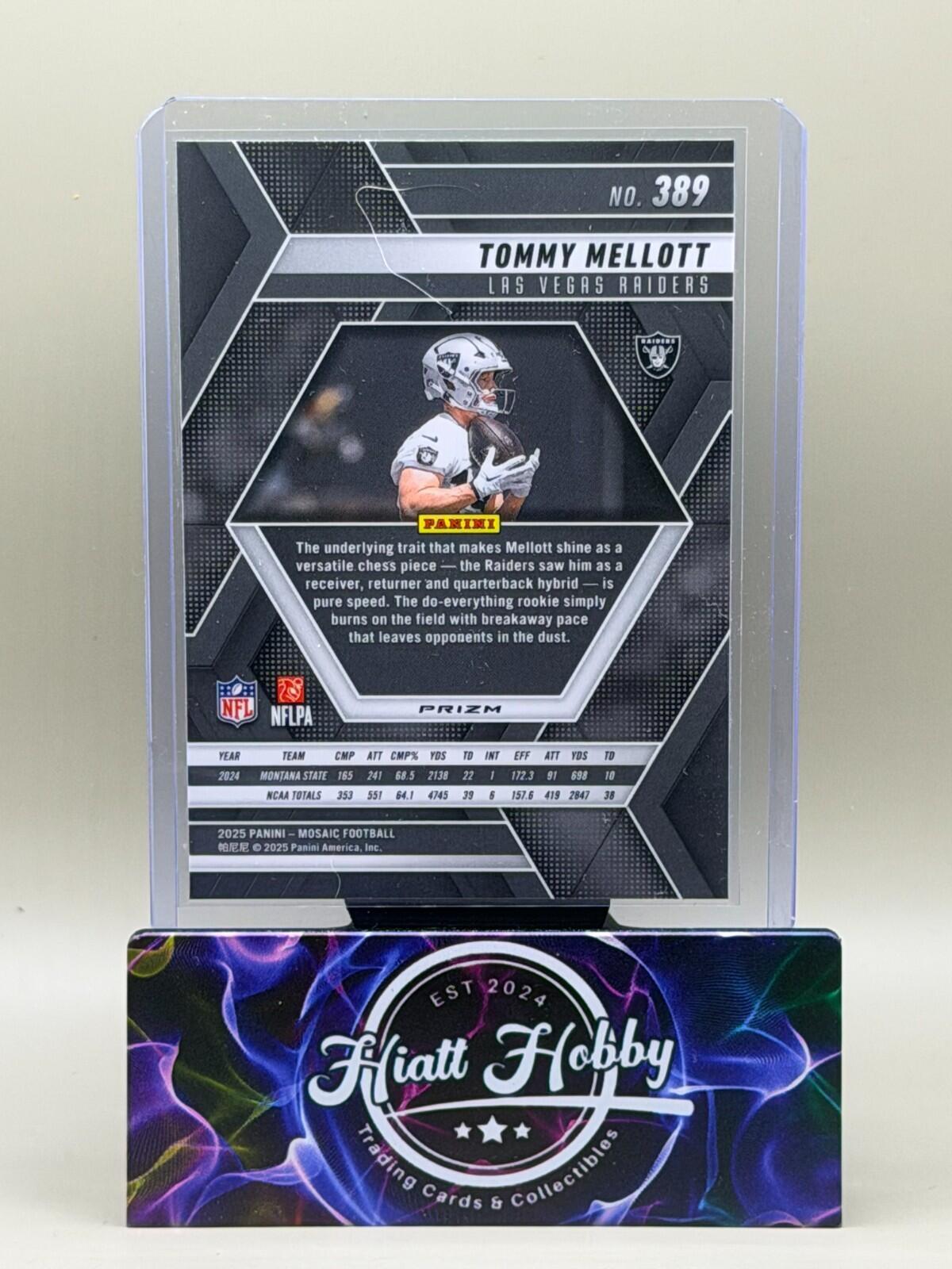 2025 Panini Mosaic Football - #389 Tommy Mellott - Green Mosaic (RC)