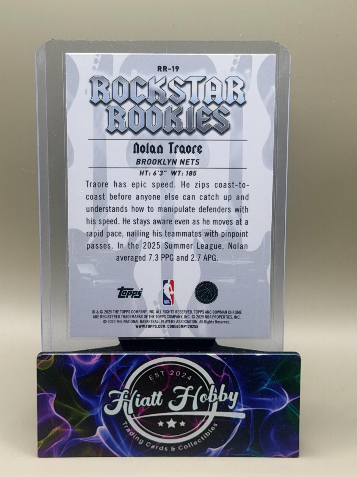 2025-26 Bowman Chrome Basketball - #RR-19 Nolan Traore - Rockstar Rookies (RC)
