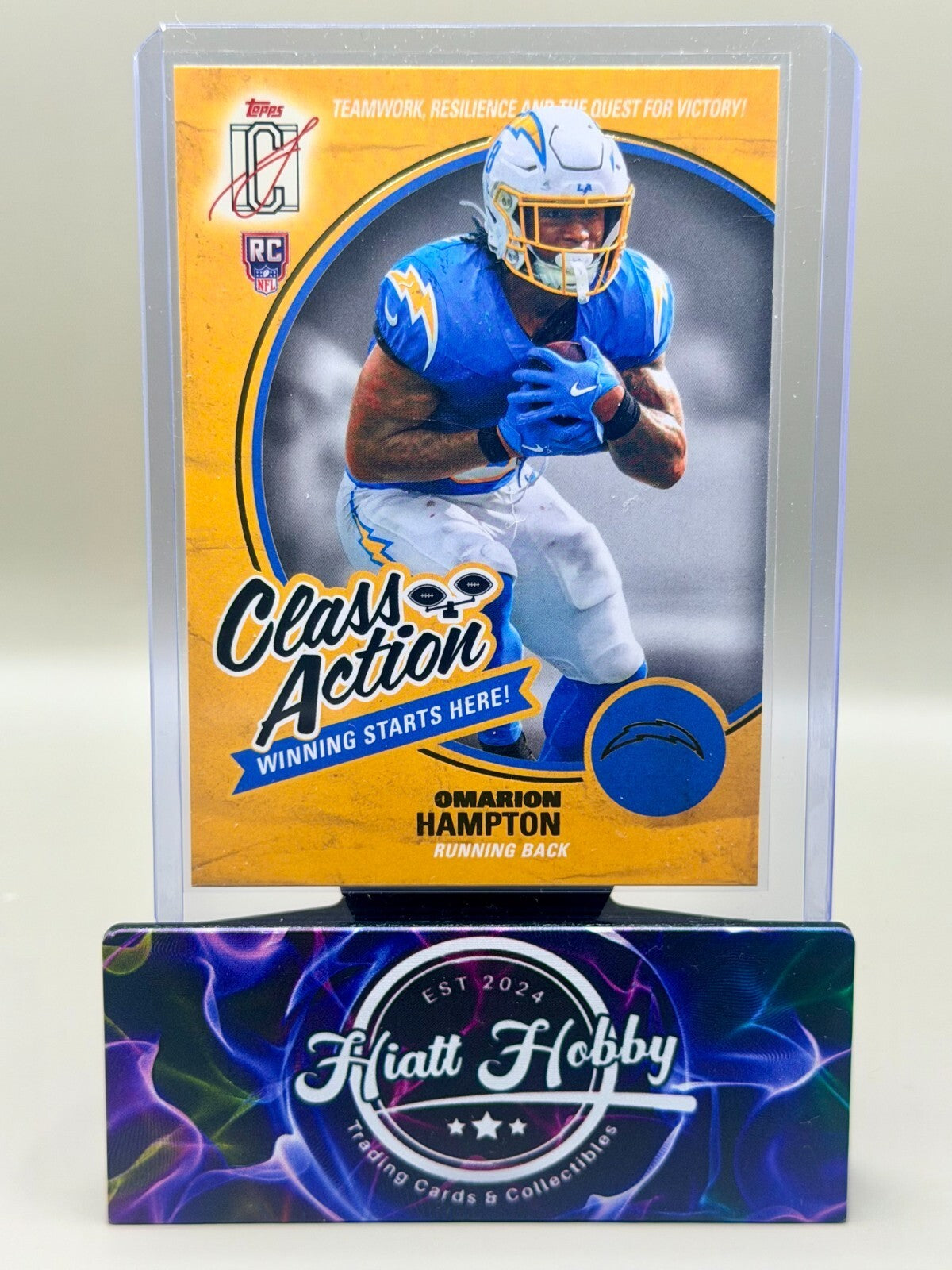 2025 Topps Signature Class Football - #CA-18 Omarion Hampton - Class Action (RC)