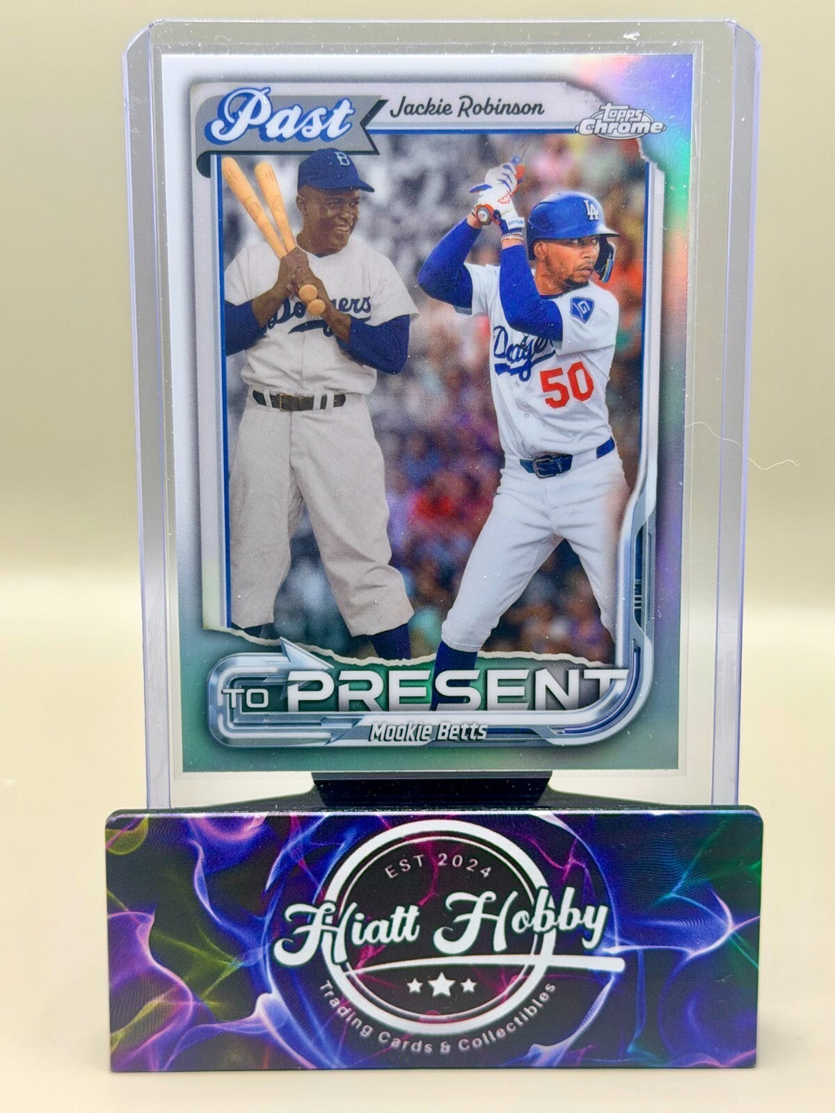 2026 Topps Chrome - #PTP-3 Jackie Robinson Mookie Betts - Past to Present