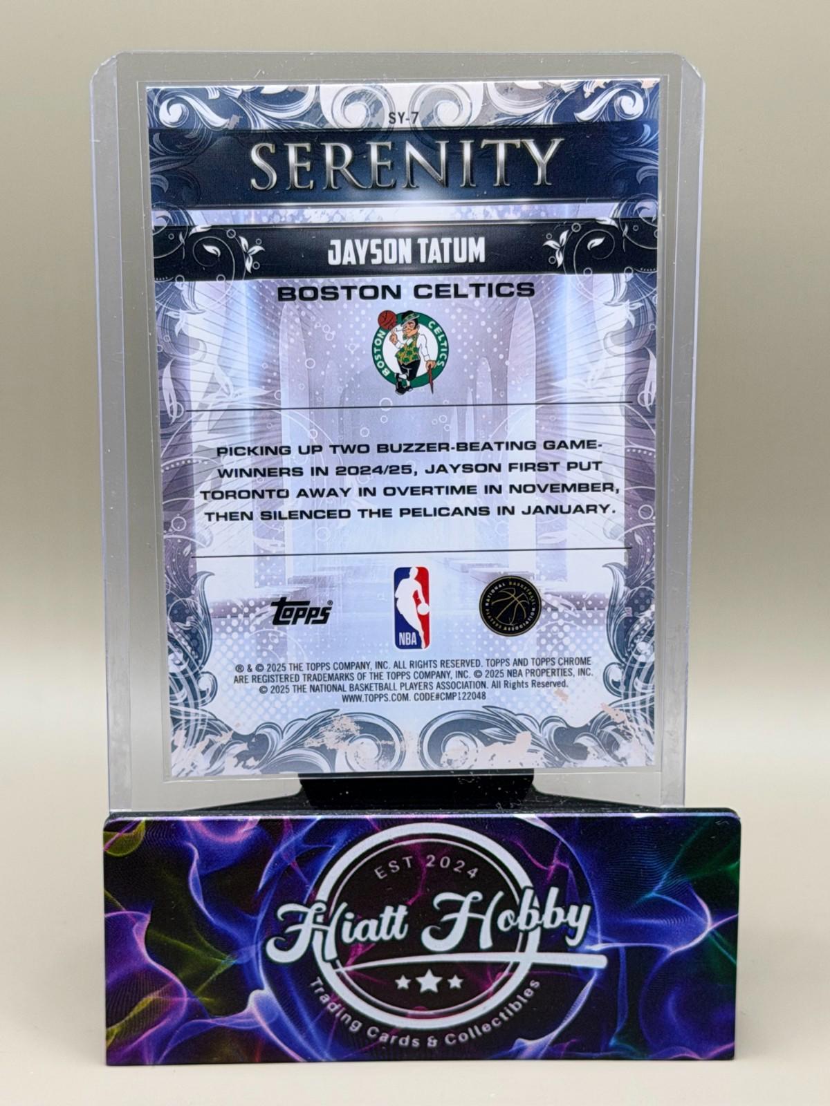 2025-26 Topps Chrome - Jayson Tatum #SY-7 - Serenity