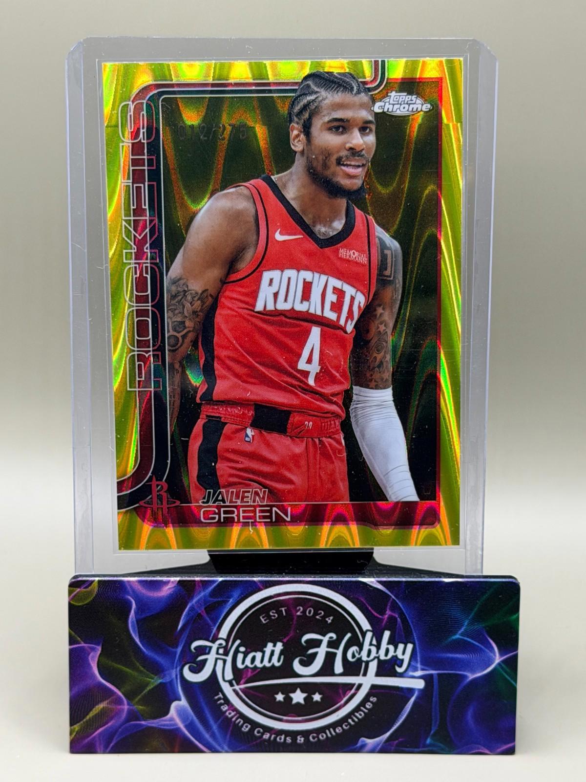 2025-26 Topps Chrome - Jalen Green #58 - Yellow Raywave /275
