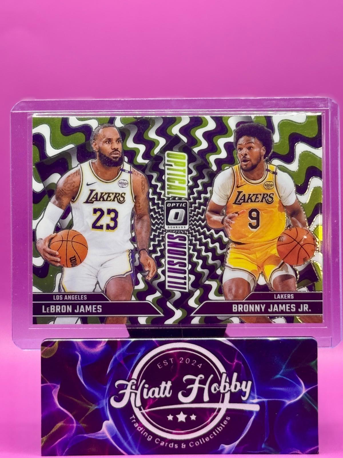 2024-25 Panini Donruss Optic - LeBron James & Bronny James #2 Optical Illusions