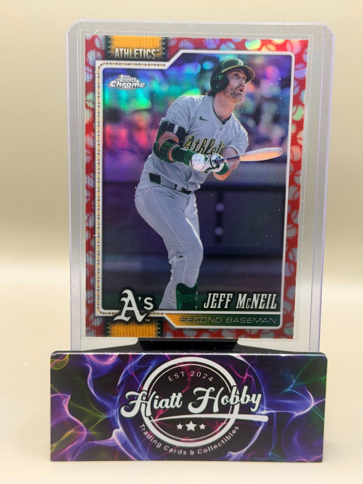 2026 Topps Chrome - #164 Jeff McNeil - Baseball Seams Refractor