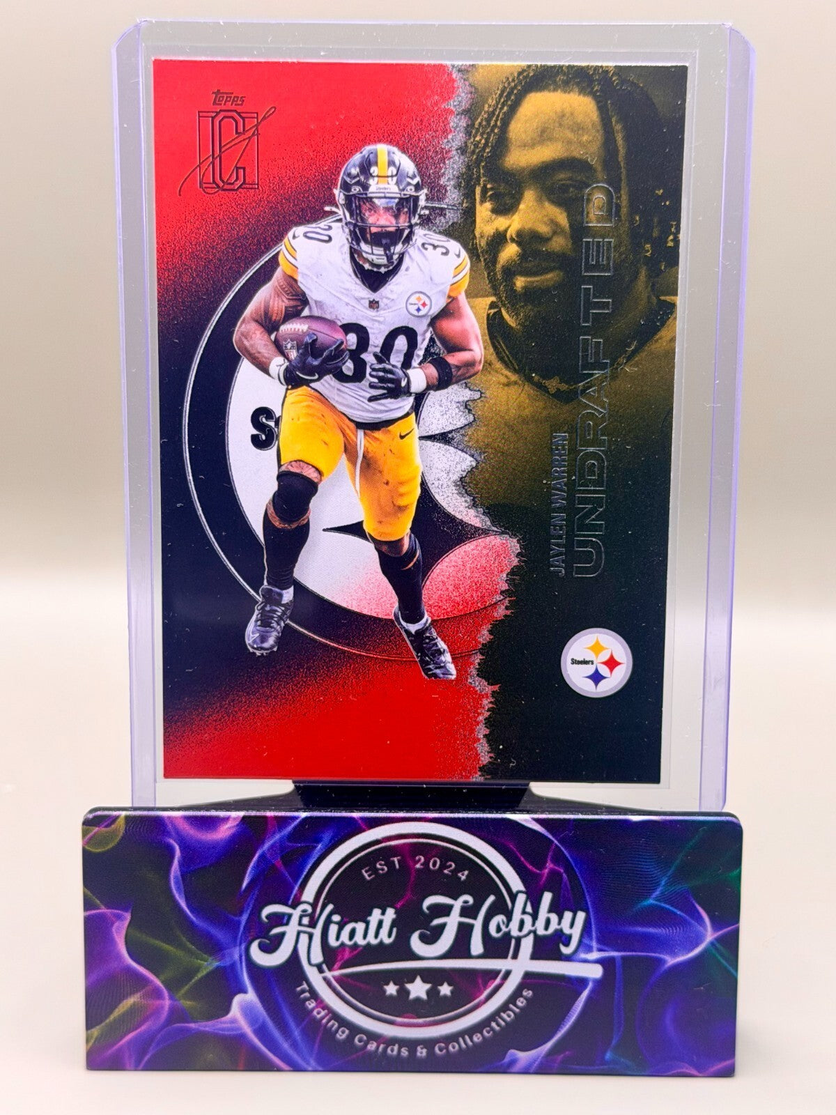2025 Topps Signature Class Football - #45 Jaylen Warren - Red Black