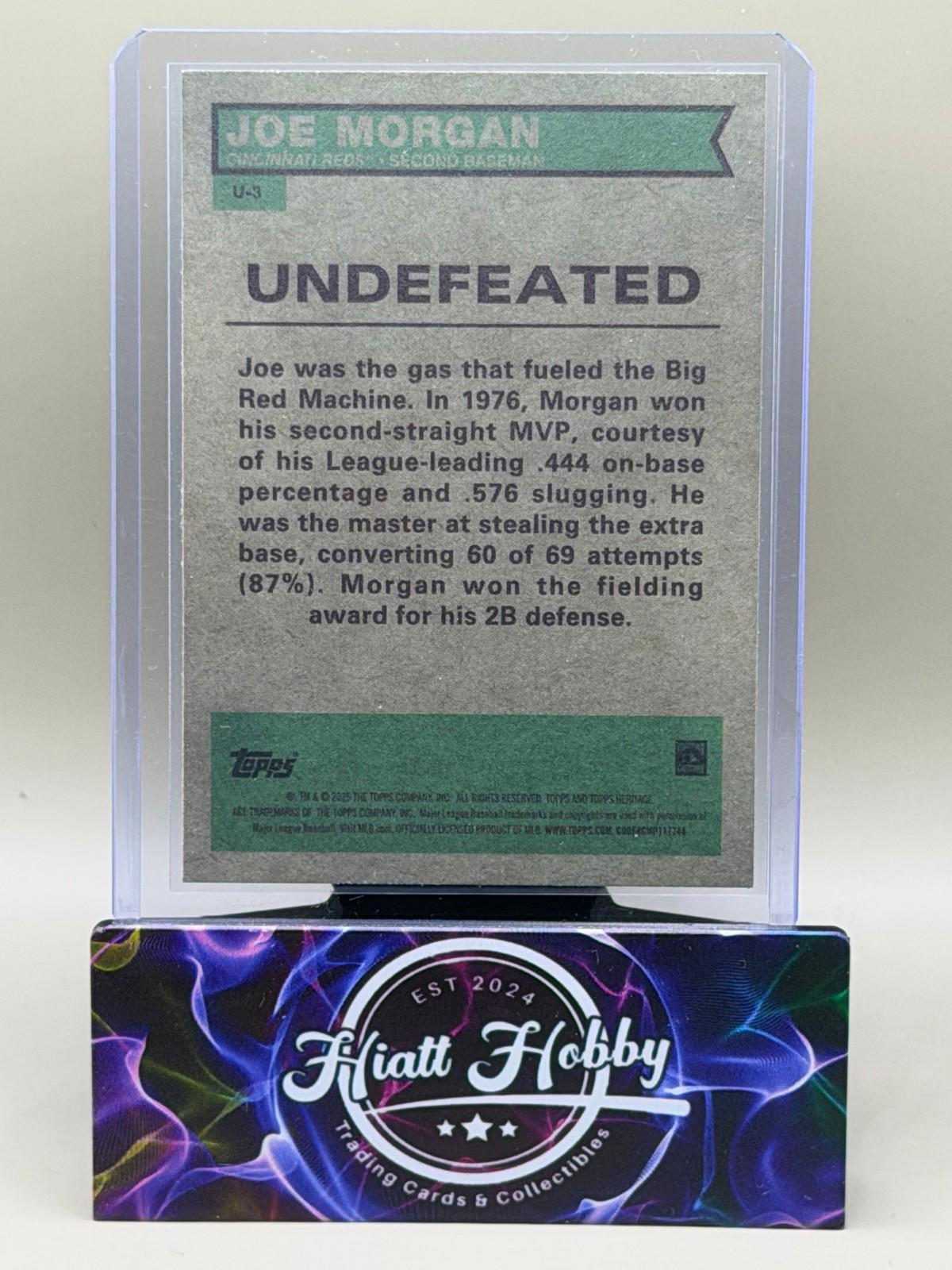 2025 Topps Heritage High Number - Joe Morgan #U-3 - Undefeated