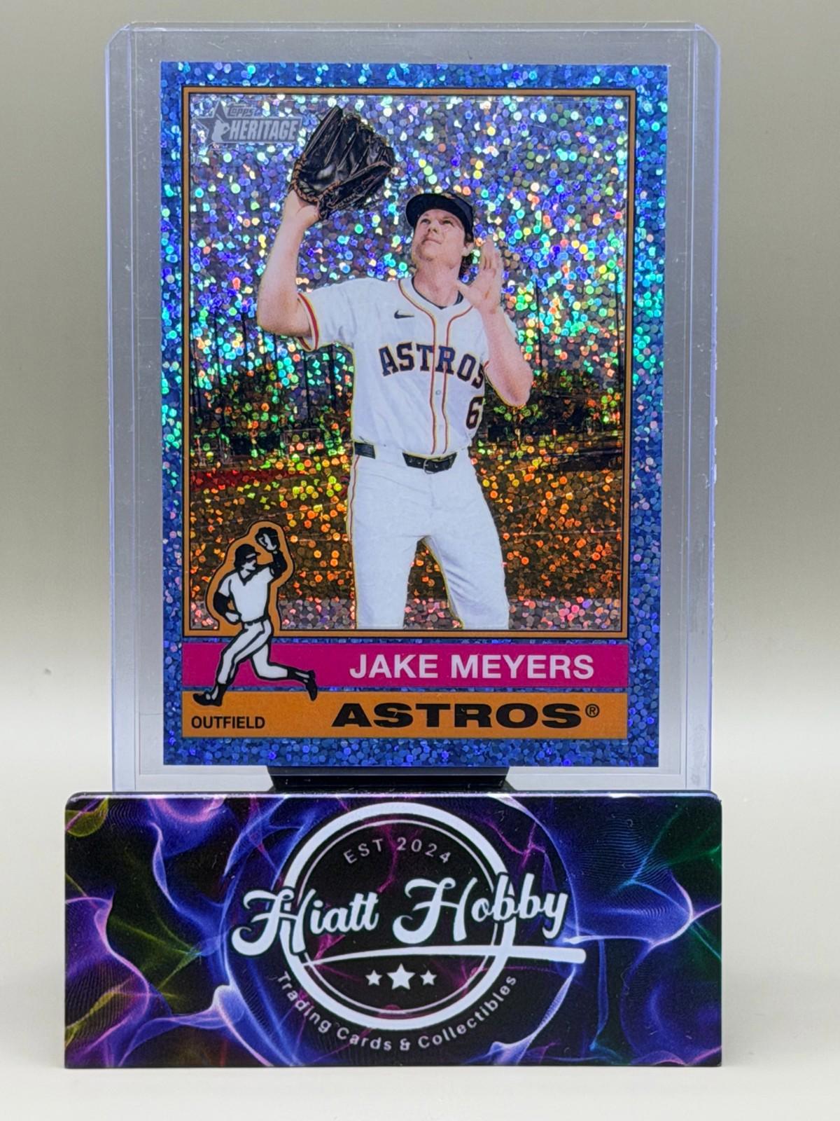 2025 Topps Heritage High Number - Jake Meyers #674 - Light Blue Sparkle