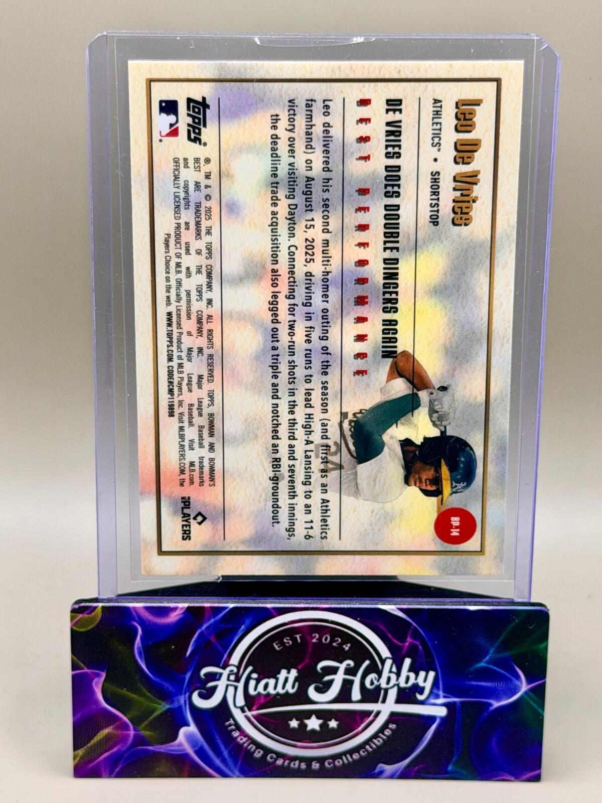 2025 Bowman's Best - #BP-14 Leo De Vries - Best Performance (RC)