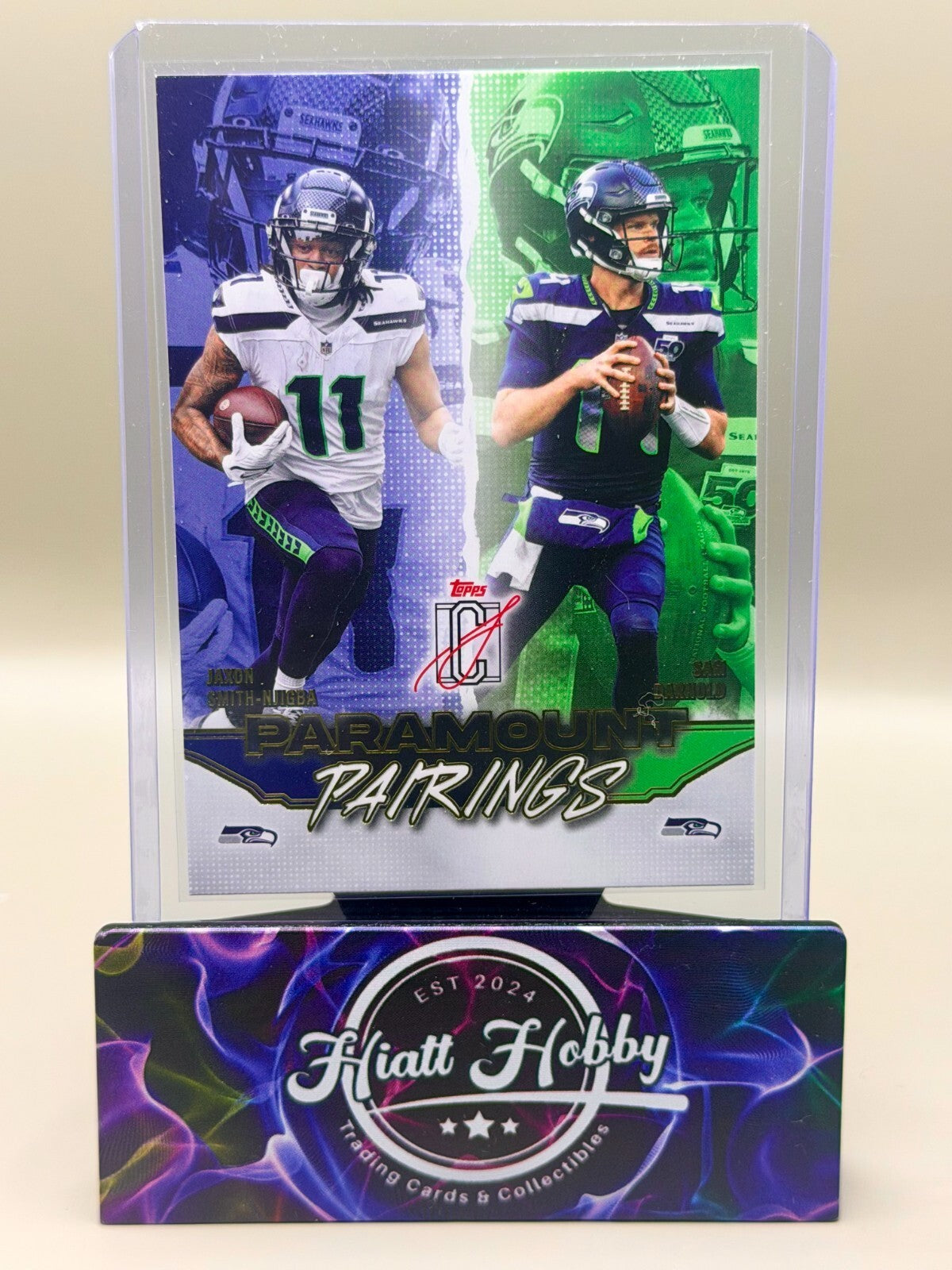 2025 Topps Signature Class - #PP-6 Smith-Njigba / Darnold - Paramount Pairings