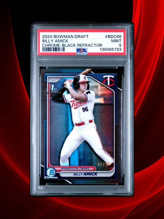 2024 Bowman Draft Chrome - Billy Amick #BDC68 - Black /10 - PSA 9