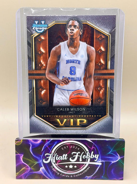 2025-26 Bowman Chrome Basketball - #VIP-9 Caleb Wilson - Very Important Prospect
