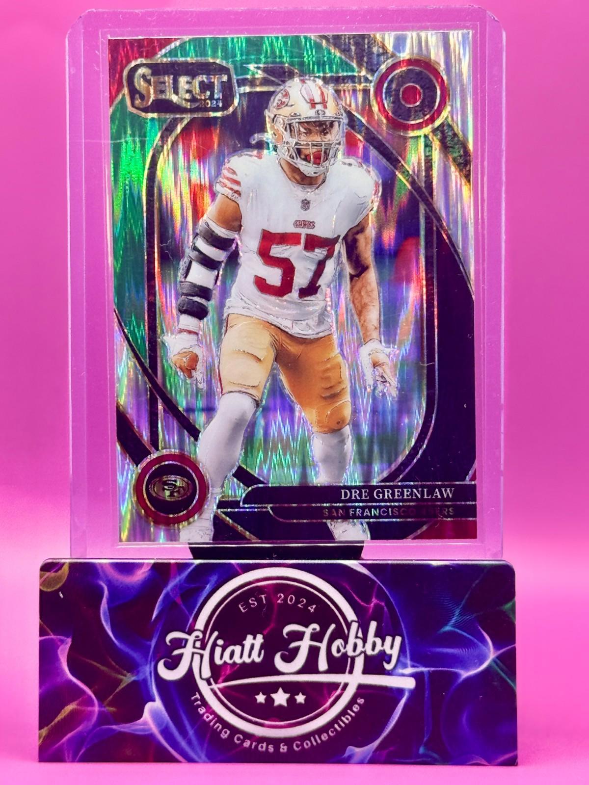 2024 Panini Select - Dre Greenlaw #252 - Club Level - Black & Green Shock Prizm