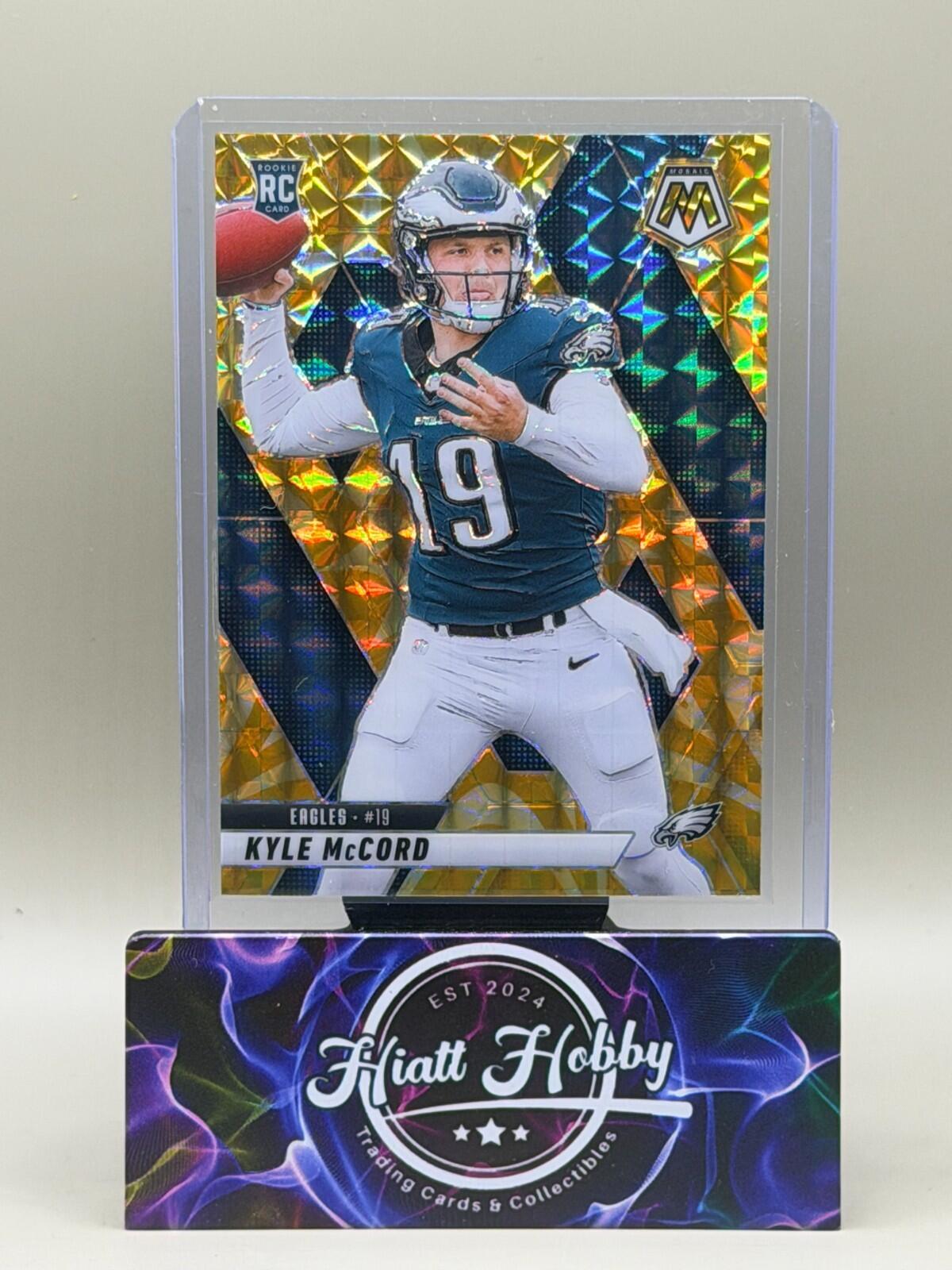 2025 Panini Mosaic Football - #352 Kyle McCord - Reactive Yellow Mosaic (RC)