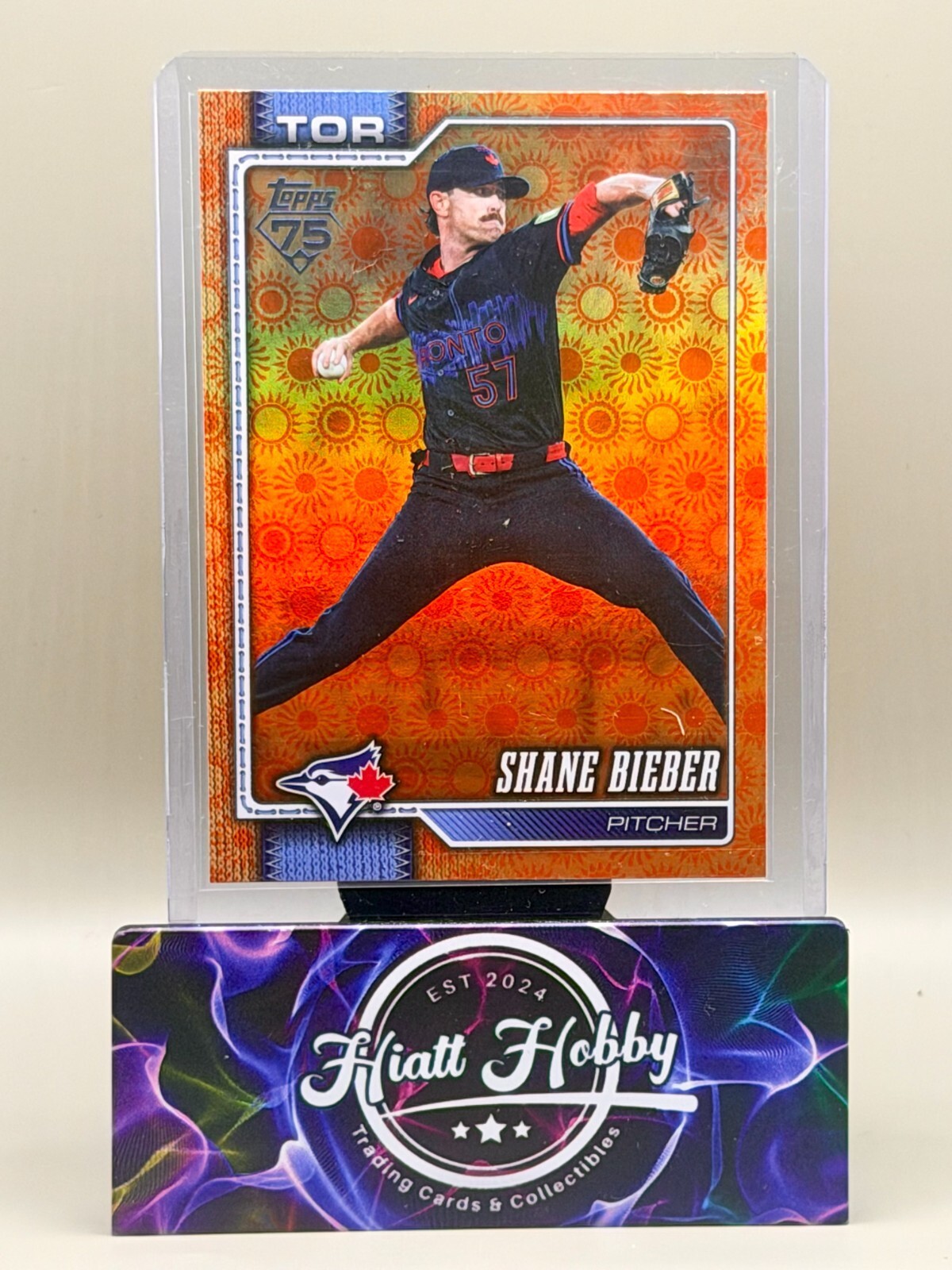2026 Topps Series Two - #422 Shane Bieber - Holiday Sun Foil