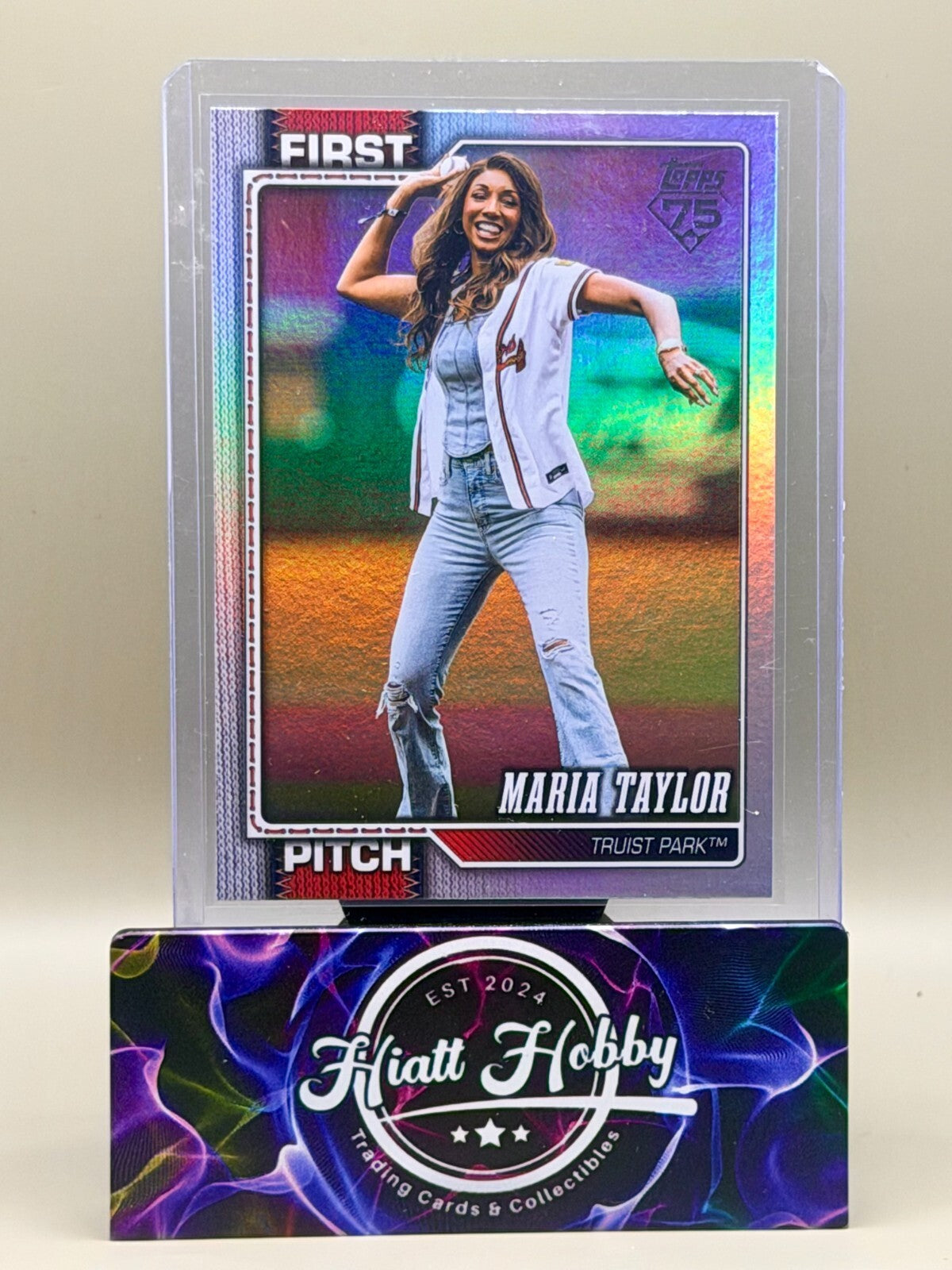 2026 Topps Series Two - #FP-11 Maria Taylor - First Pitch - Rainbow Foil