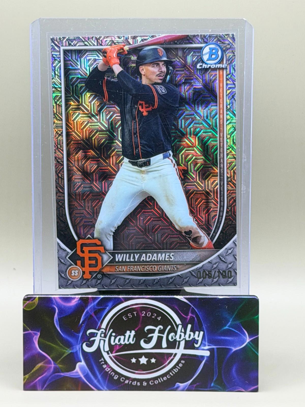 2025 Bowman Chrome - Willy Adames #14 - Steel Mojo /100