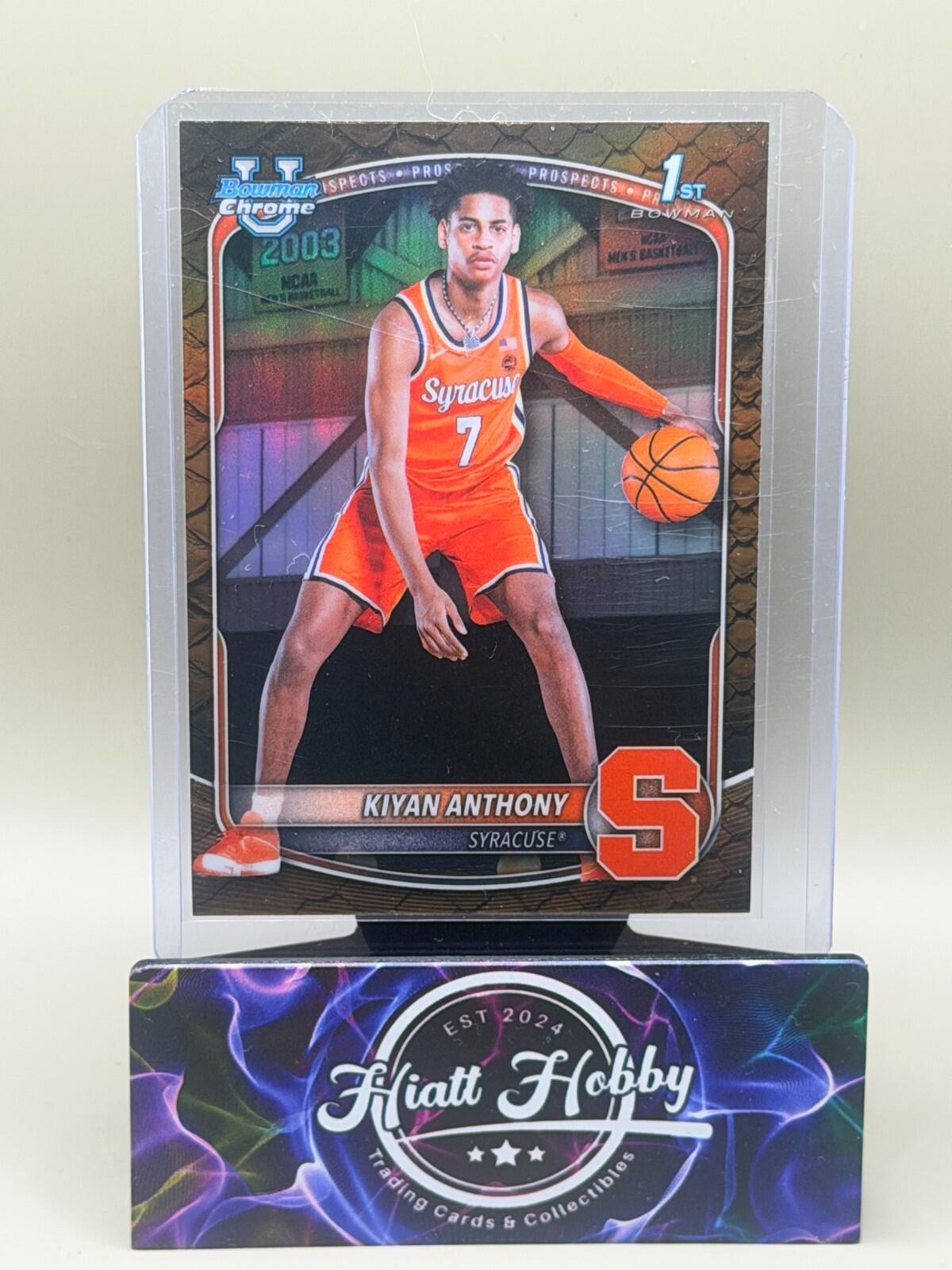 2025-26 Bowman Chrome Basketball #BCP-4 Kiyan Anthony Reptilian Refractor (1st)