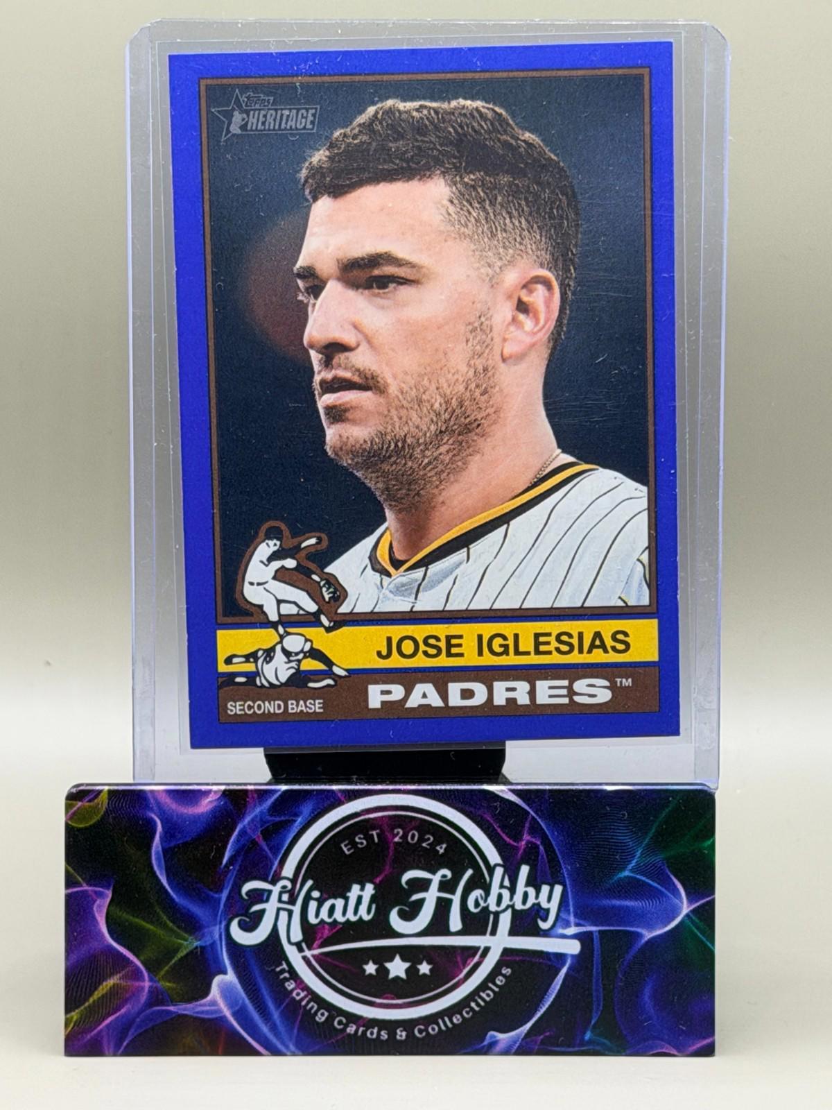 2025 Topps Heritage High Number - Jose Iglesias #653 - Dark Blue Border