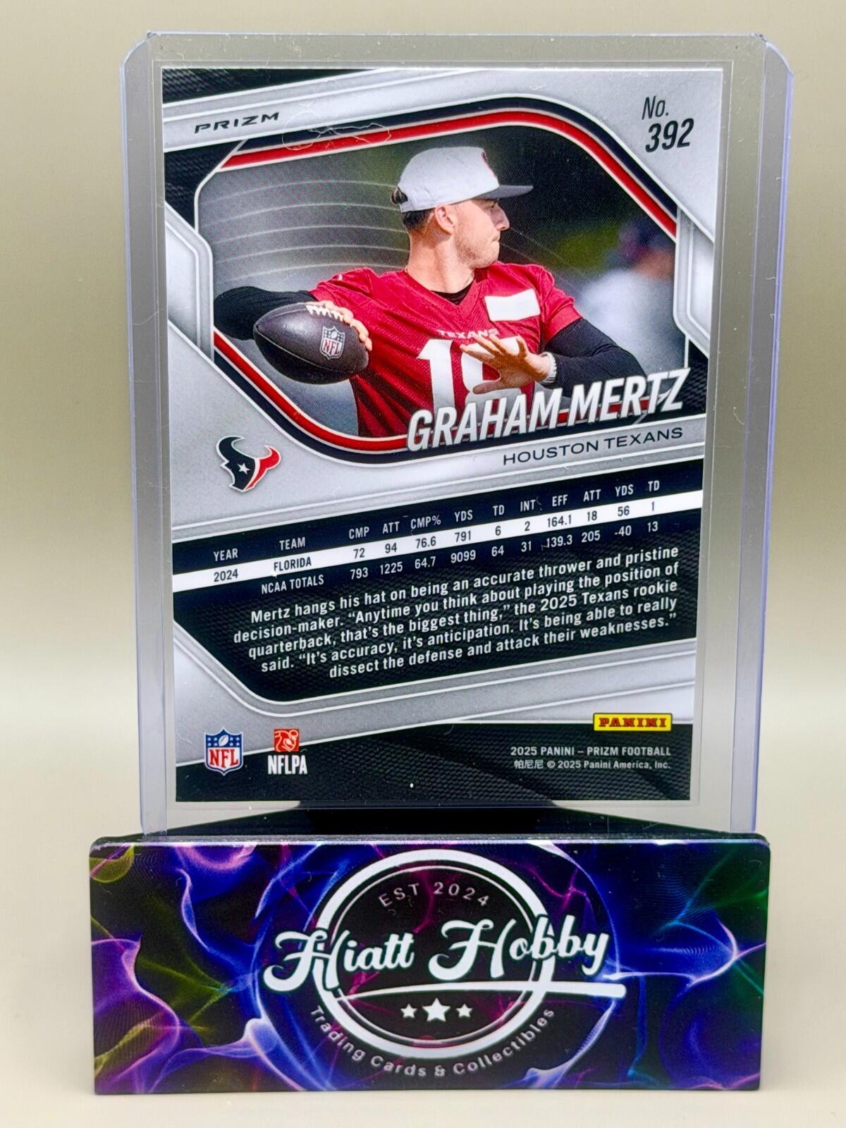 2025 Panini Prizm Football - #392 Graham Metz - White Disco Prizm (RC)