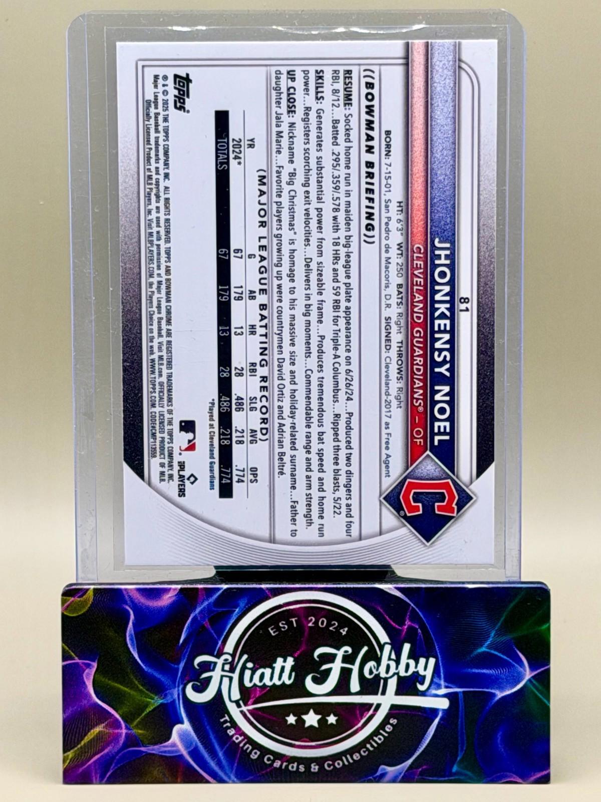 2025 Bowman Chrome - Jhonkensy Noel #81 - Red Rookie Redempton SP (RC)