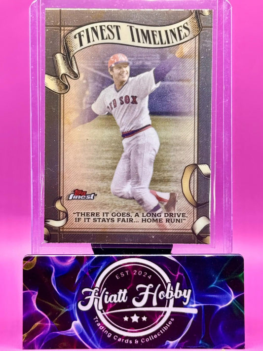 2025 Topps Finest - Carlton Fisk #FT-17 - Finest Timelines