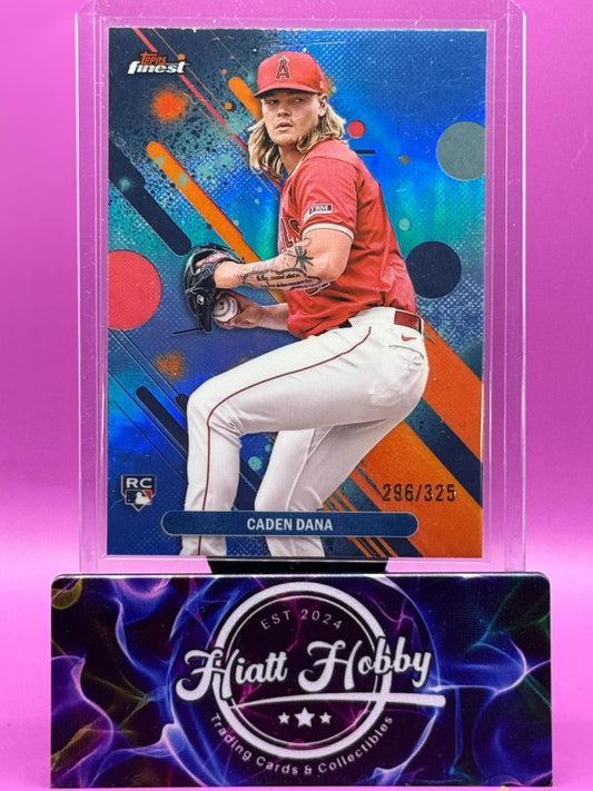 2025 Topps Finest - Caden Dana #4 - Common - Sky Blue Refractor /325 (RC)