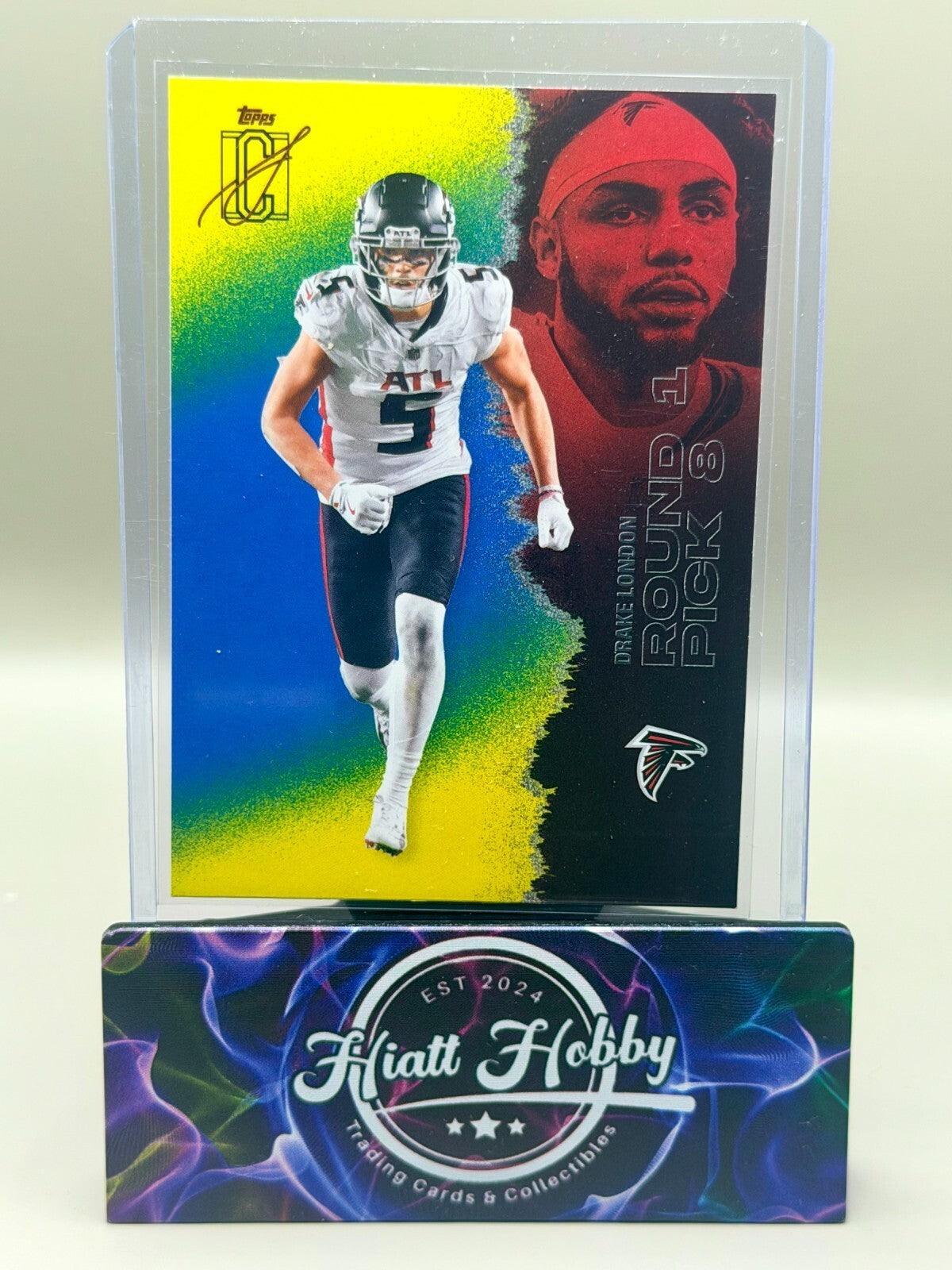 2025 Topps Signature Class Football - #62 Drake London - Blue Yellow
