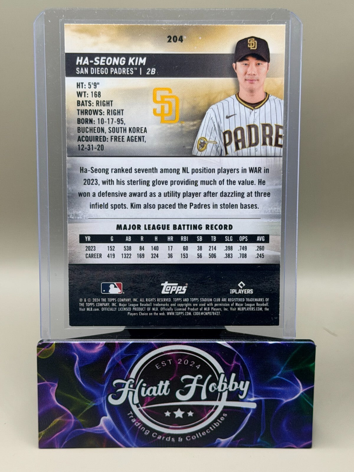 2024 Topps Stadium Club - #204 Ha-Seong Kim