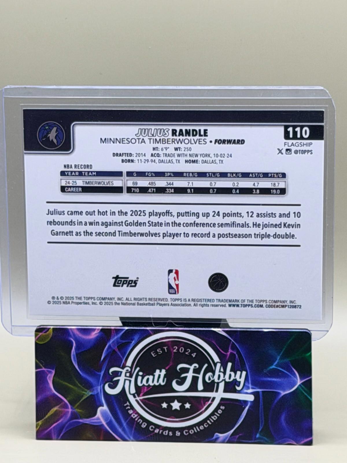 2025-26 Topps Basketball - Julius Randle #110 - Season Tipoff