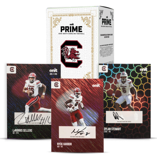 University of South Carolina Football 2025 Trading Cards - Prime Box (THREE Guaranteed Autographs)