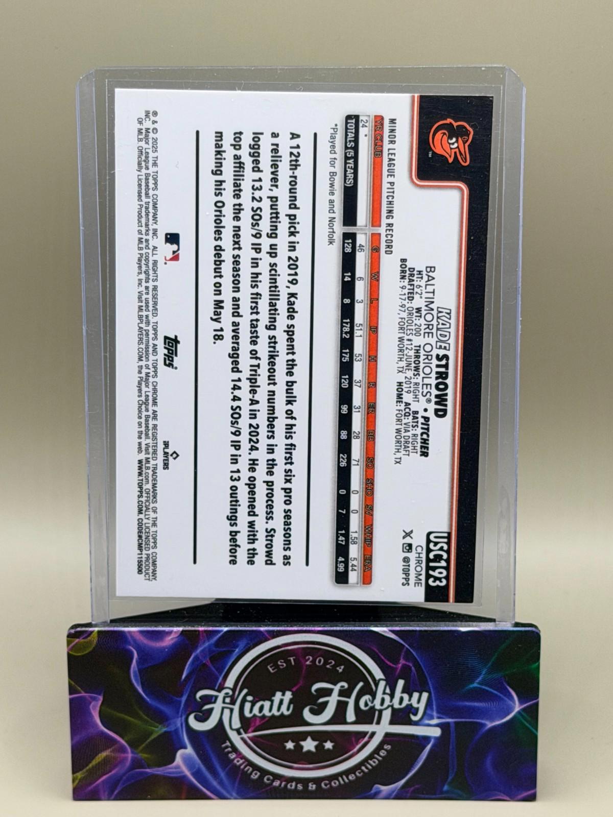 2025 Topps Chrome Update - Kade Strowd #USC193 - Fanatics Logo Refractor (RC)