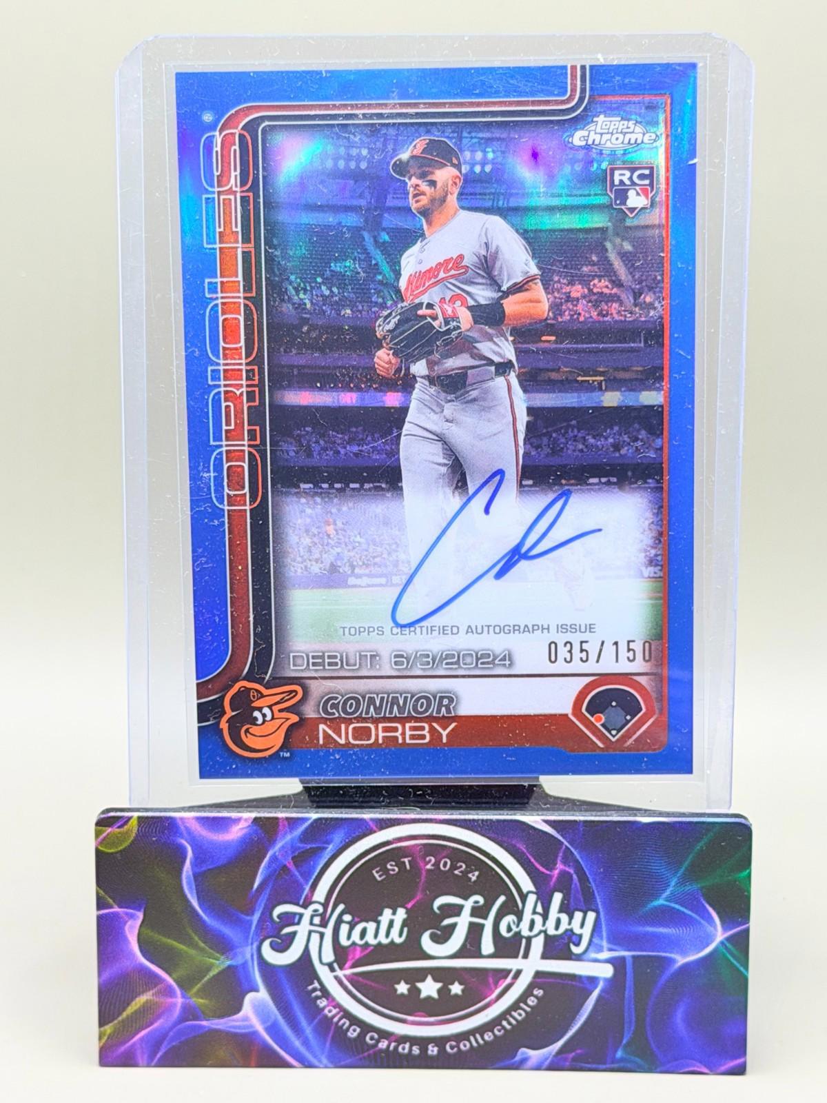 2025 Topps Chrome Update - Connor Norby #CRDA-CNO - Blue Rookie Debut Auto /150