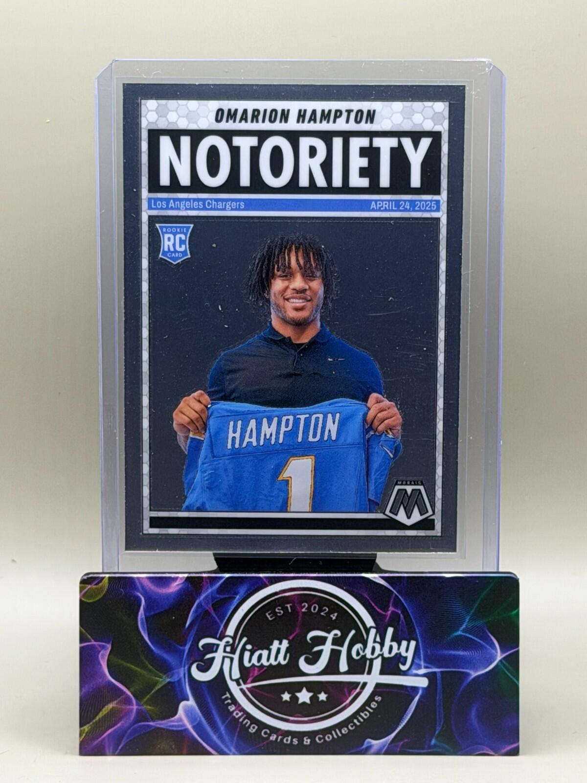 2025 Panini Mosaic Football - #20 Omarion Hampton - Notoriety (RC)