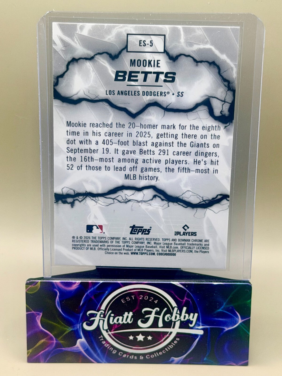 2026 Bowman Chrome Baseball - #ES-5 Mookie Betts - Electric Sluggers