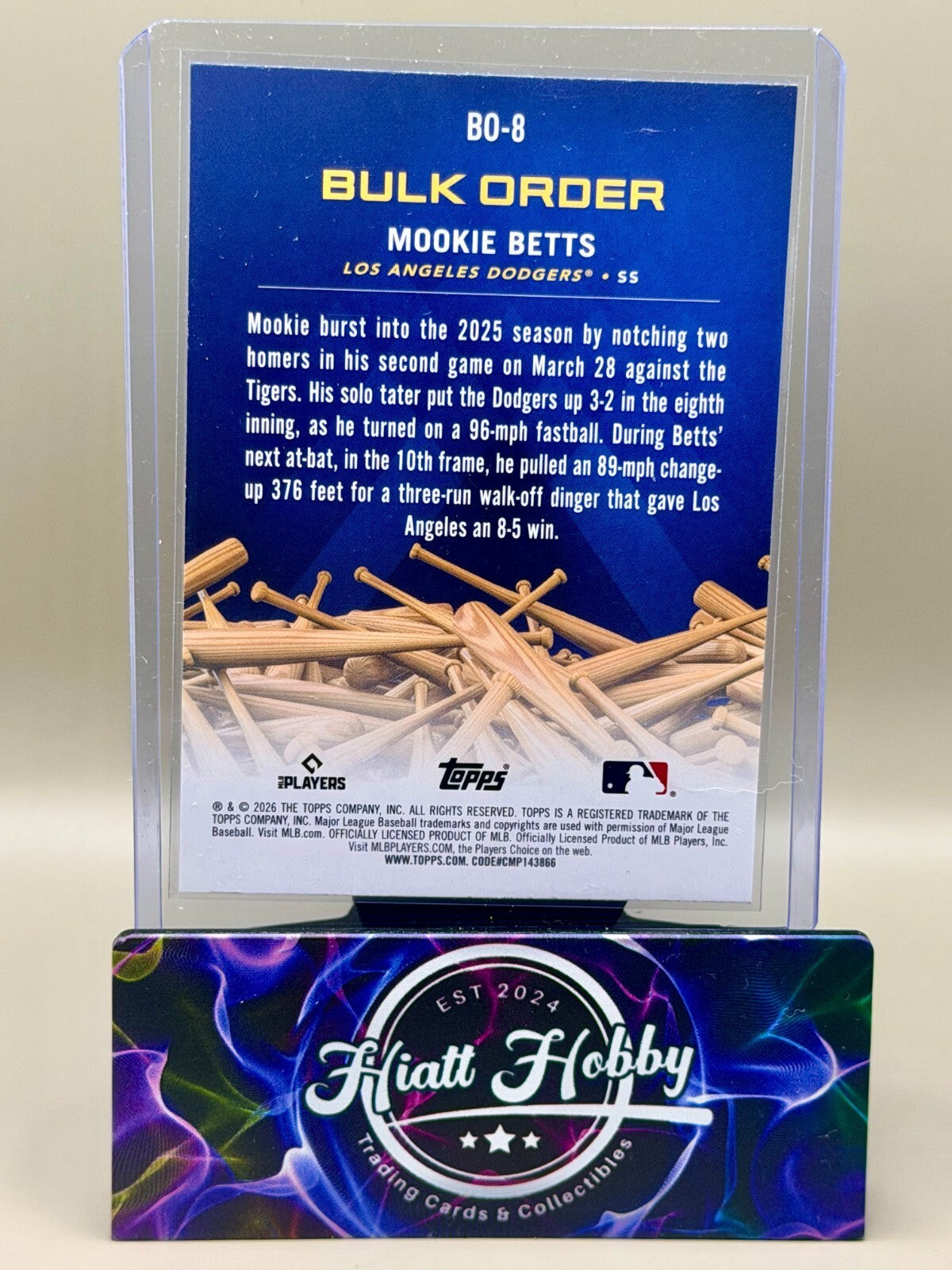 2026 Topps Series 2 Flagship Collection - #BO-8 Mookie Betts - Bulk Order