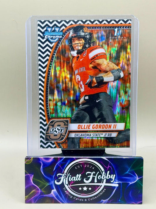 2024 Bowman University Chrome - Ollie Gordon II #197 Black & White Stealth /48