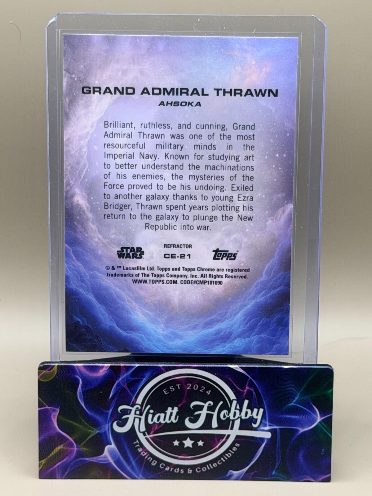 2025 Topps Chrome Star Wars - #CE-21 Grand Admiral Thrawn - Variation Refractor