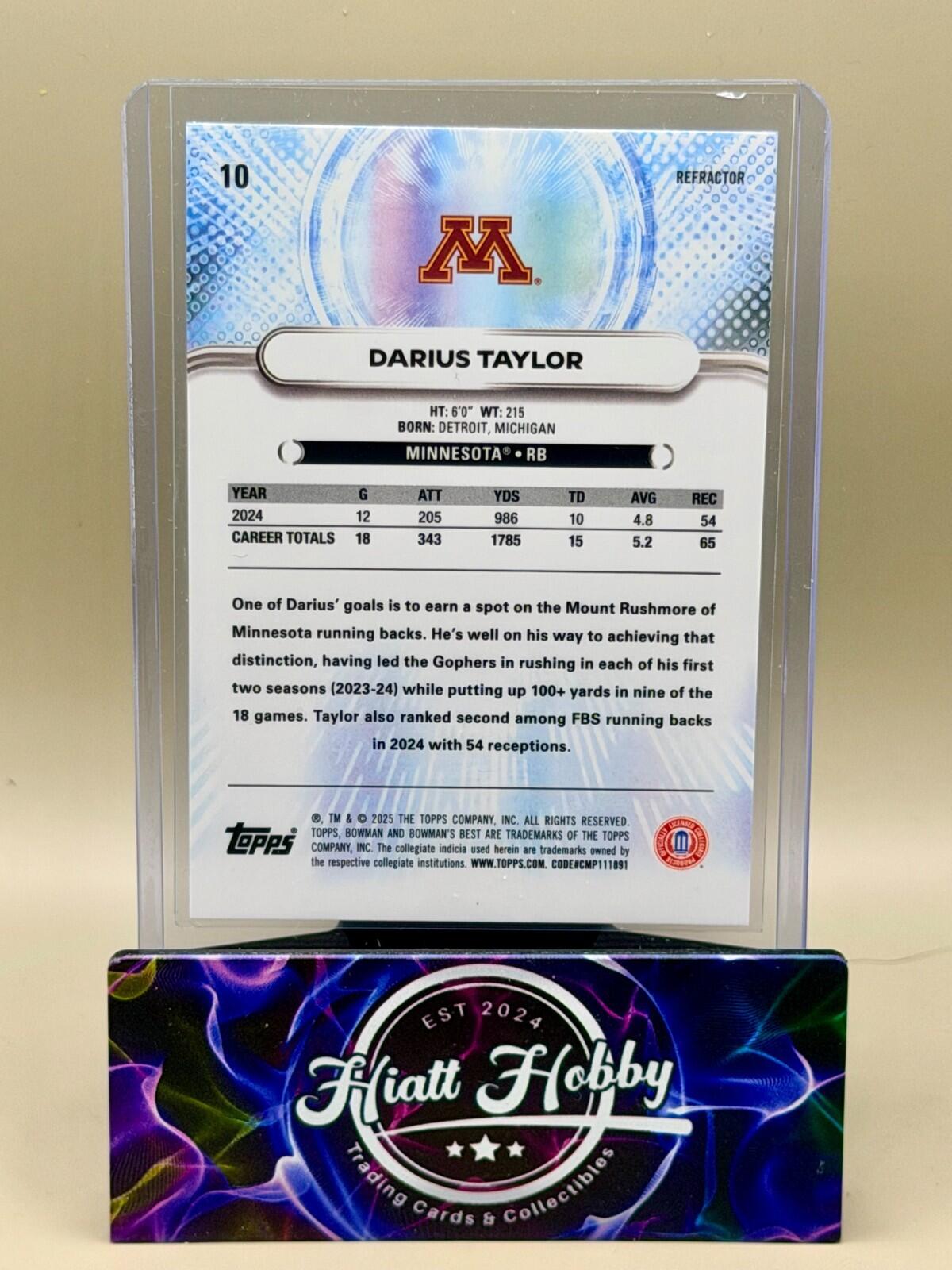 2025 Bowman's Best University Base and Refractors - Complete your Set!