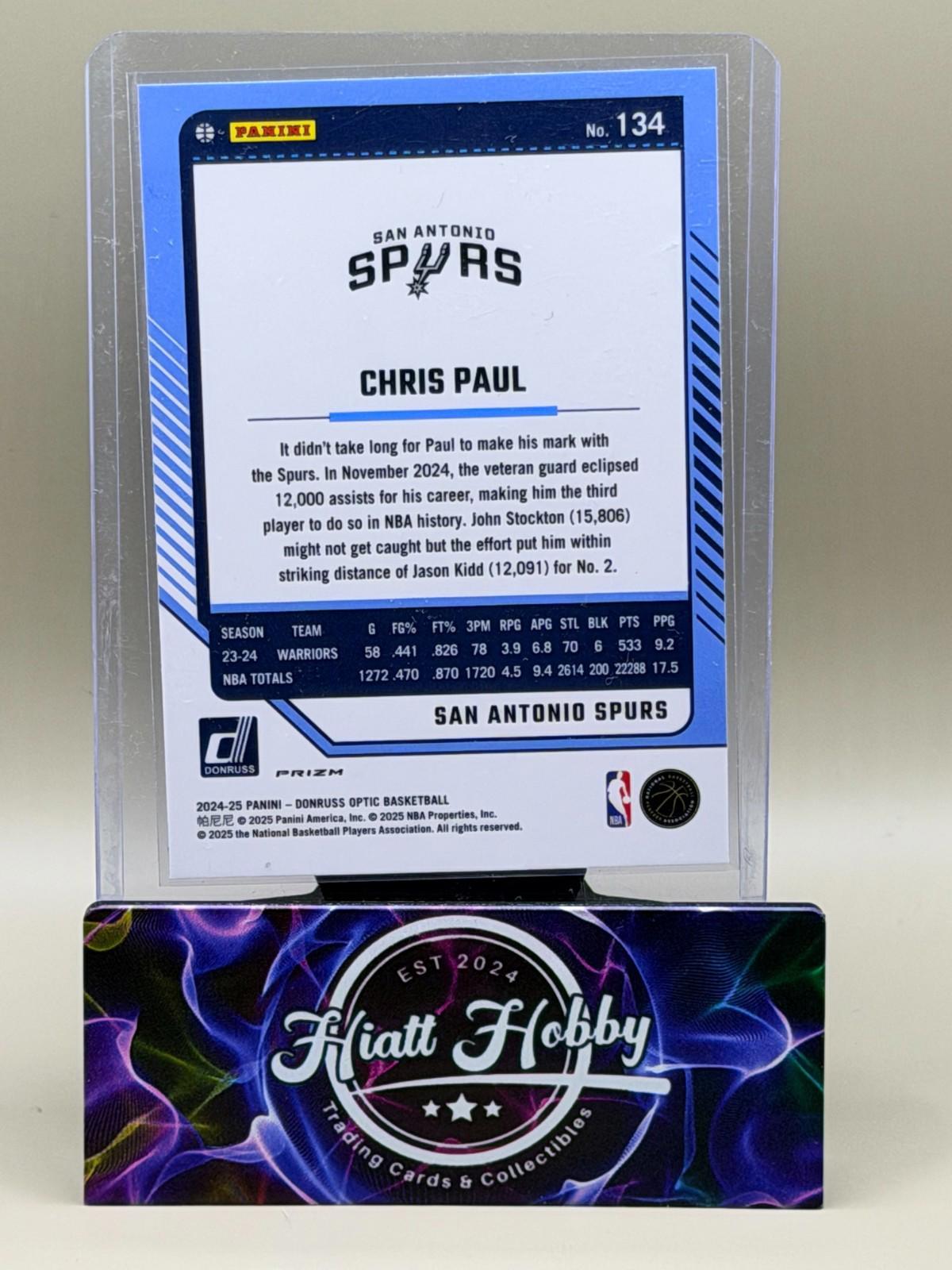2024-25 Panini Donruss Optic - Chris Paul #134 - Purple Shock Prizm