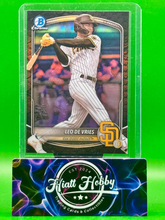 2025 Bowman Chrome - Leo De Vries #BCP-59 - Reptillian Refractor