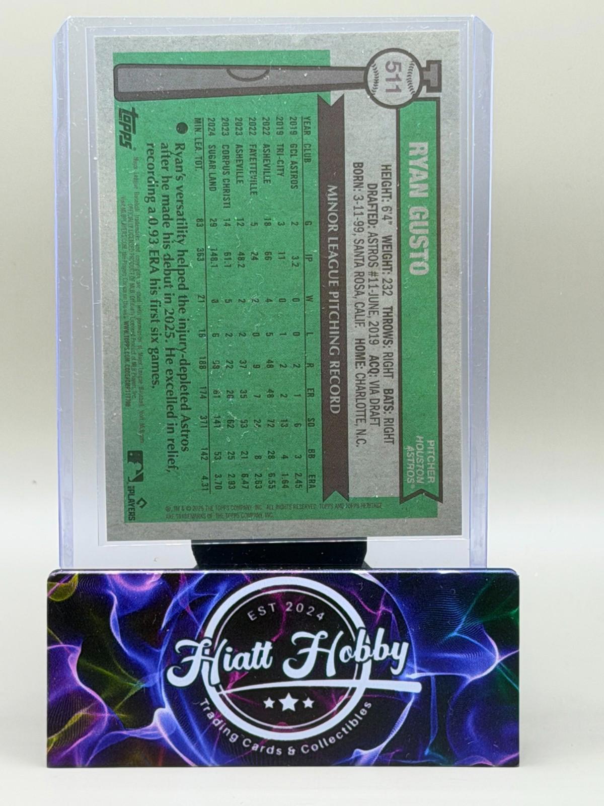 2025 Topps Heritage High Number - Ryan Gusto #511 - Chrome (RC)