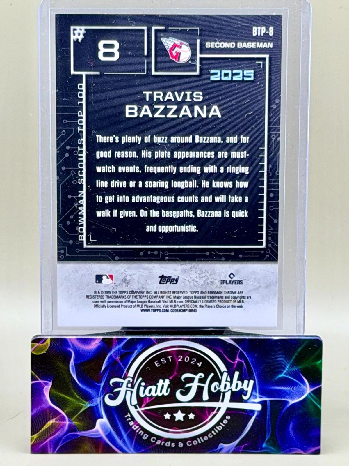 2025 Bowman Chrome - Travis Bazzana #BTP-8 - Top Prospects - Gold /50
