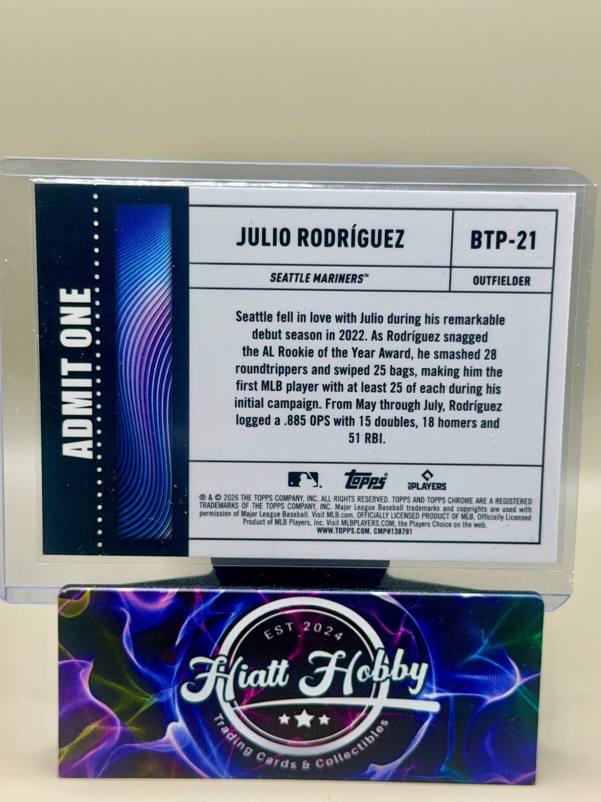 2026 Topps Chrome - #BTP-21 Julio Rodriguez - Big Ticket Player