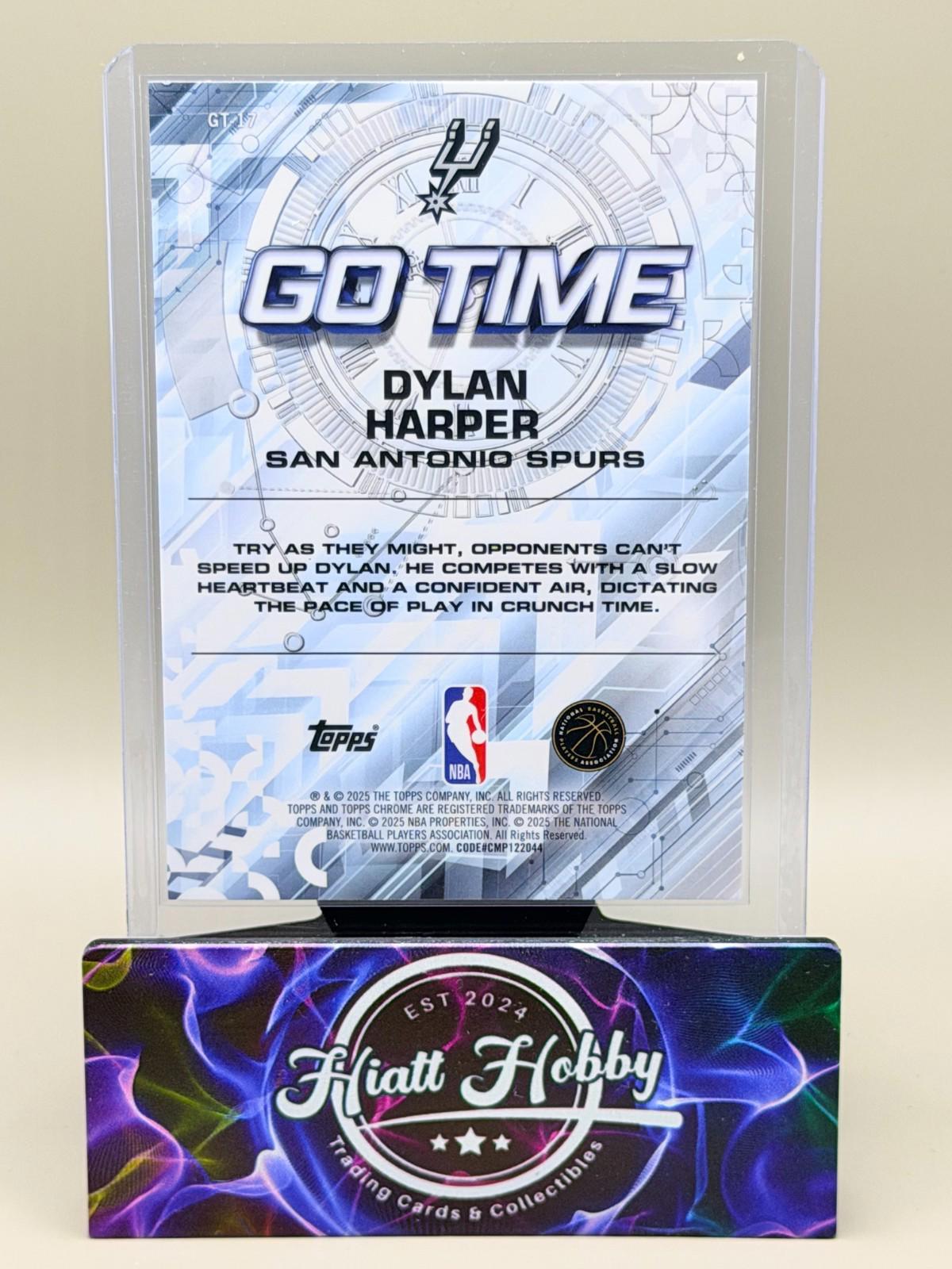 2025-26 Topps Chrome - Dylan Harper #GT-17 - Go Time